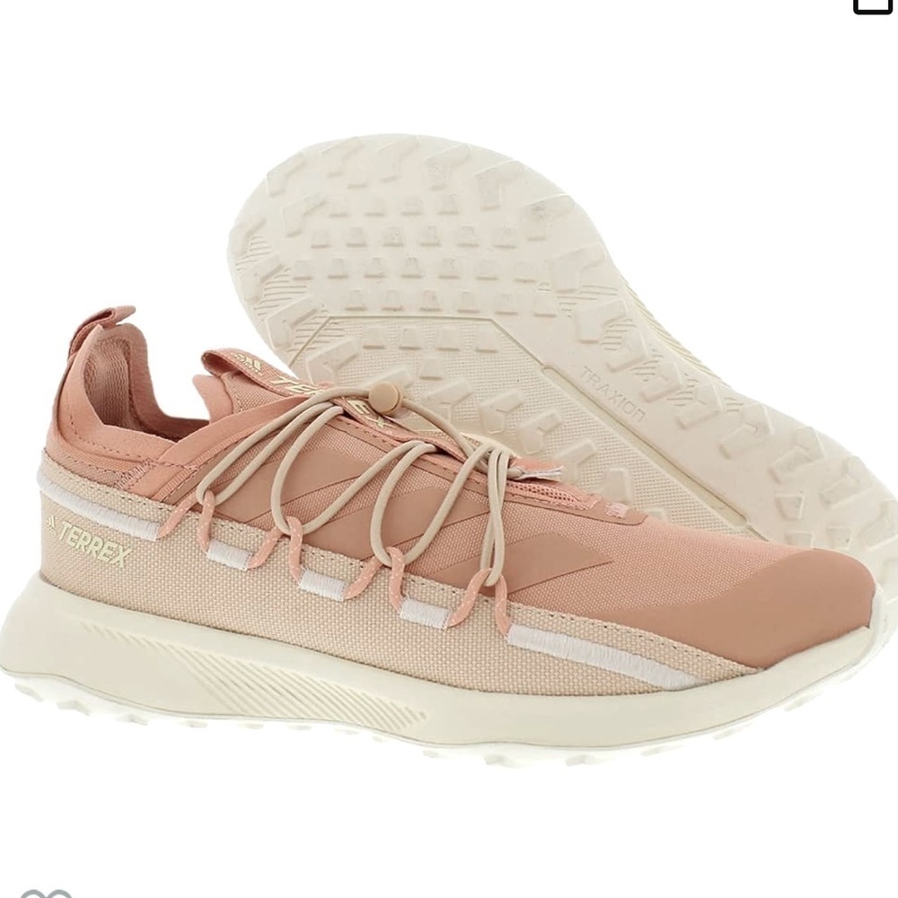 NEW adidas Terrex Voyager 21 Canvas Hiking Fz3338 Halo Blush W sz-7.5 Sneakers